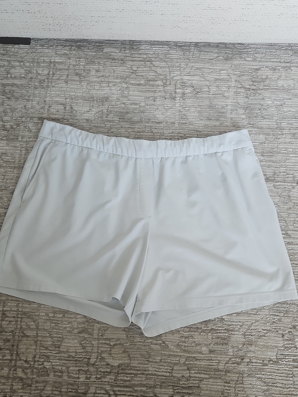 Nike Dri-Fit White Athletic Elastic-Waist Shorts